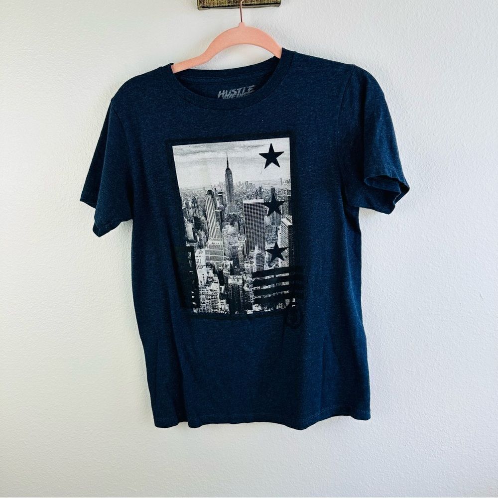 Hustle Avenue Blue NYC‎ Graphic Tee